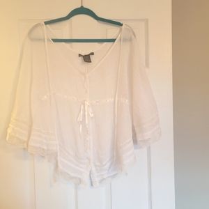 White Lace Detailed Blouse